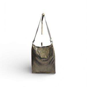 Whiting & Davis Metallic Gold Shoulder Bag